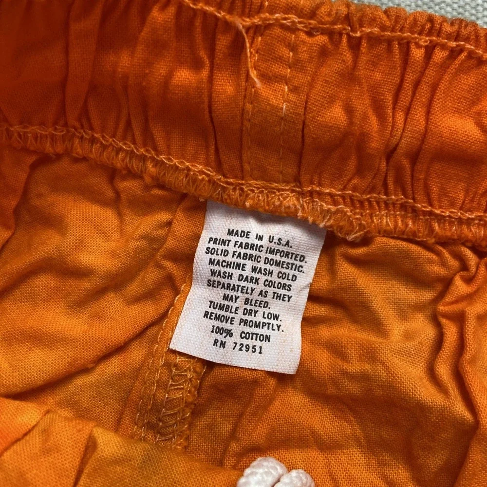 Vintage Shorts Mens L Surfer's Alliance Swim Trunks Tie Dye Orange Surf 90s